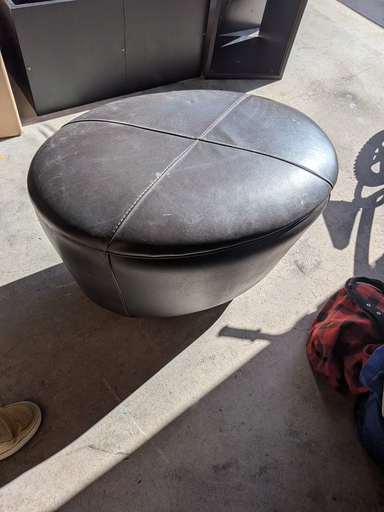 leather ottoman