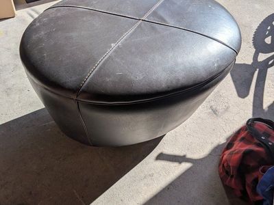 leather ottoman