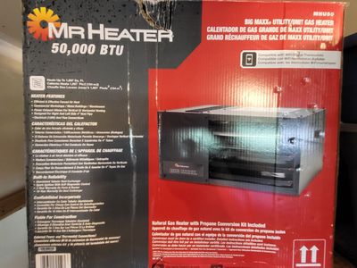 50,000 BTU Mr Heater Natural Gas with Propane Conversion Kit