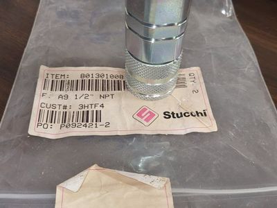 Stucchi 801301008 A9 1/2" NPT Quick Connect Coupler/Fittings (Quantity 2)