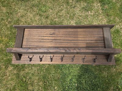 Solid wood coat rack