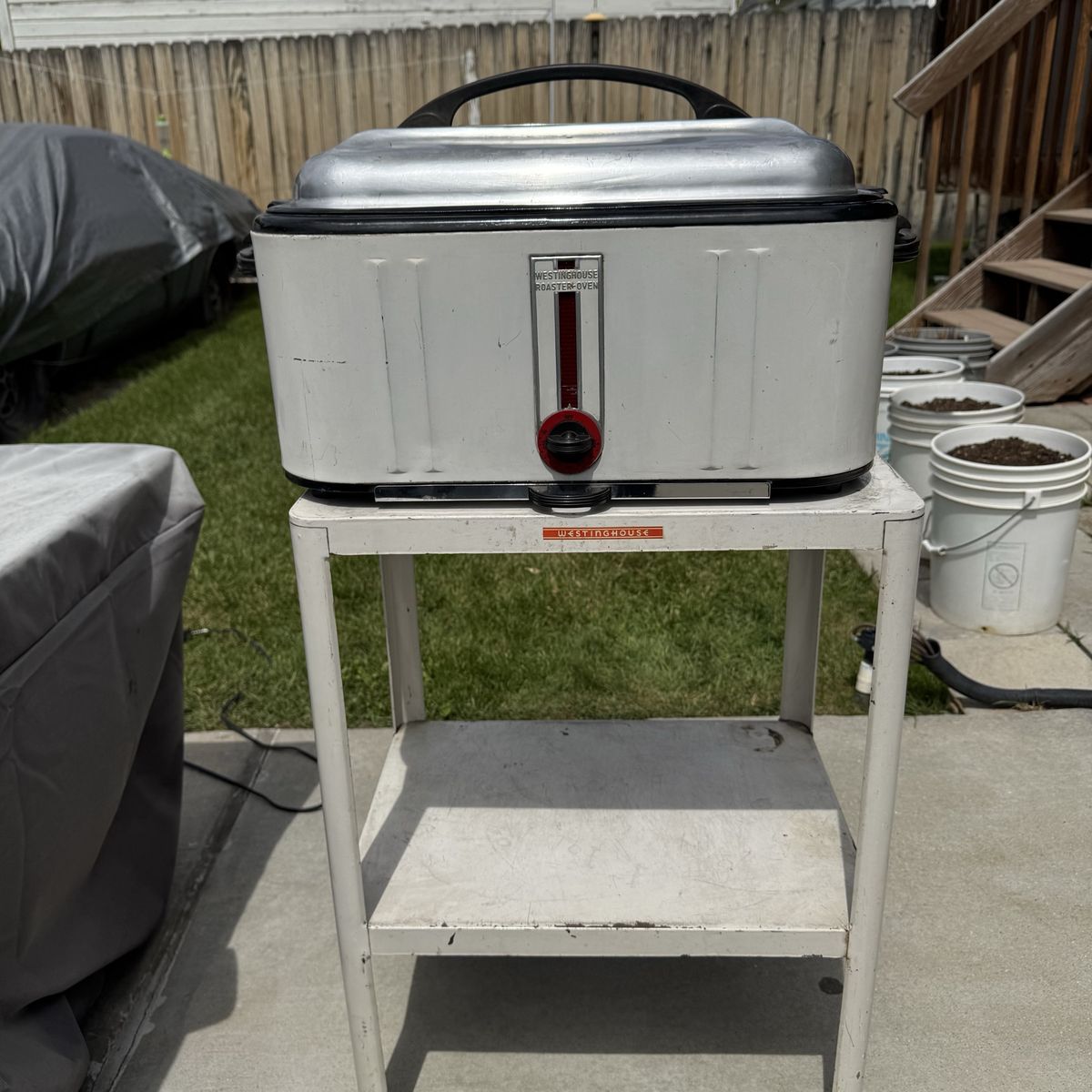 Vintage Westinghouse Roaster Oven with Stand