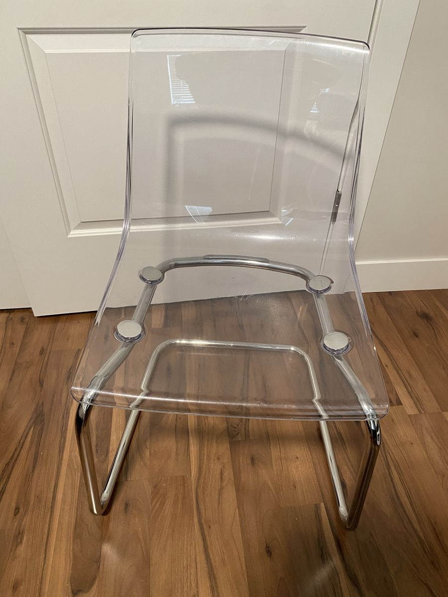 IKEA Tobias Chair, Clear/Chrome Plated