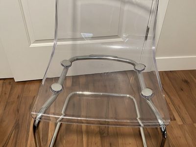 IKEA Tobias Chair, Clear/Chrome Plated