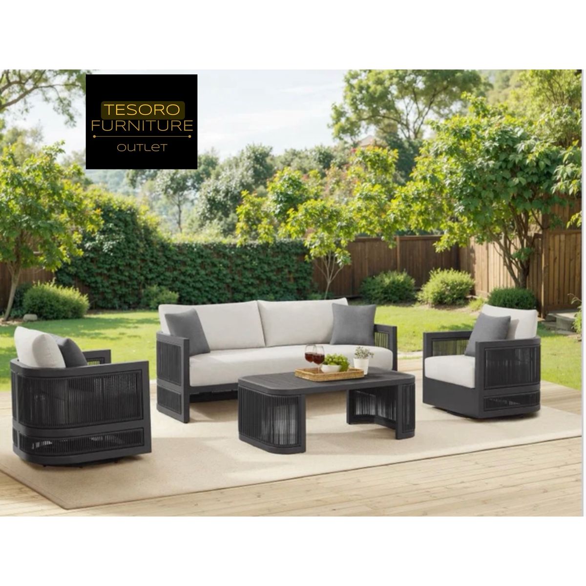 NEW HENREDON MODERN PATIO SET WE OFFER DELIVERY