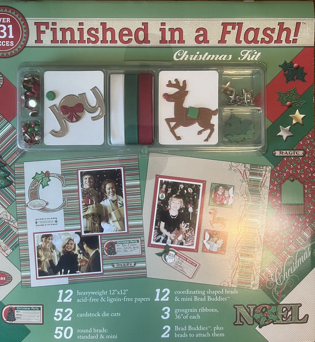 12” x 12” Scrapbook Page Kit – Finished in a Flash Christmas Kit