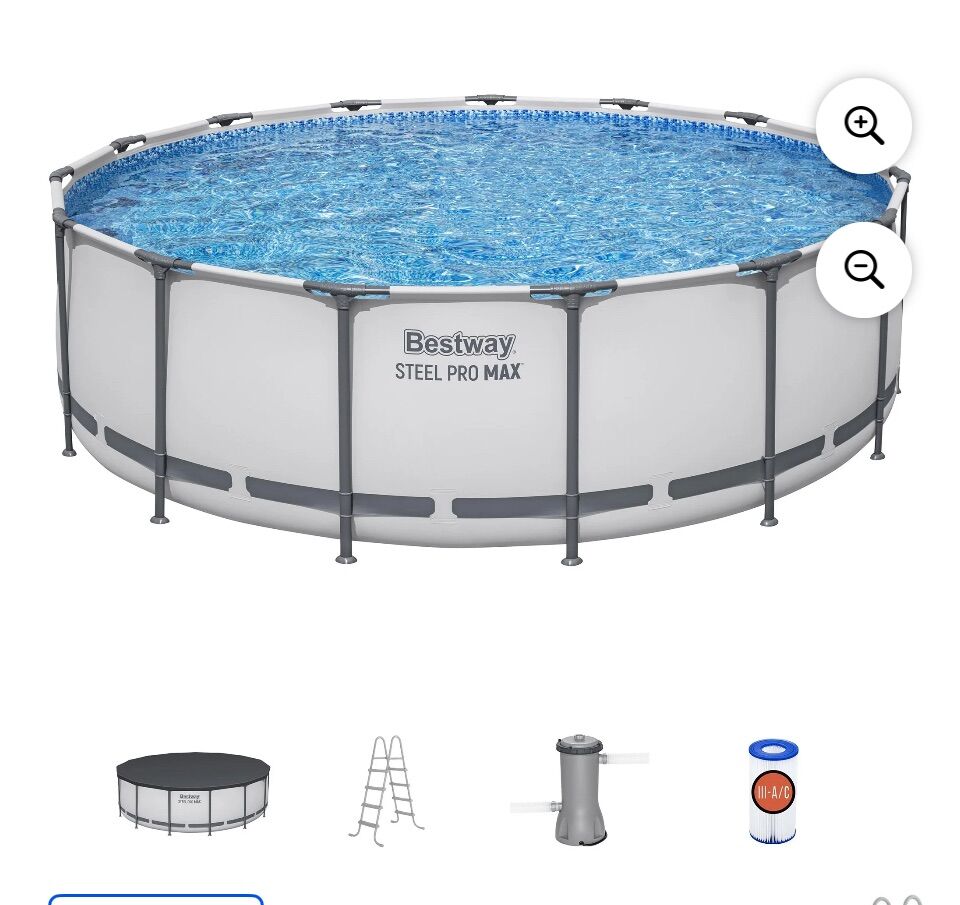 New 15 Ft PooL With  Cover And Pump