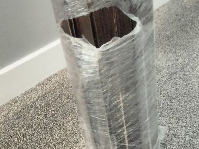 Roll up office wood mat