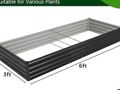 6'x3'x1' galvanized steel garden bed / planter box