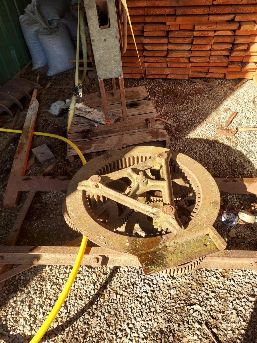 Antique Cast Iron Gear Assembly / Farm Machinery Part