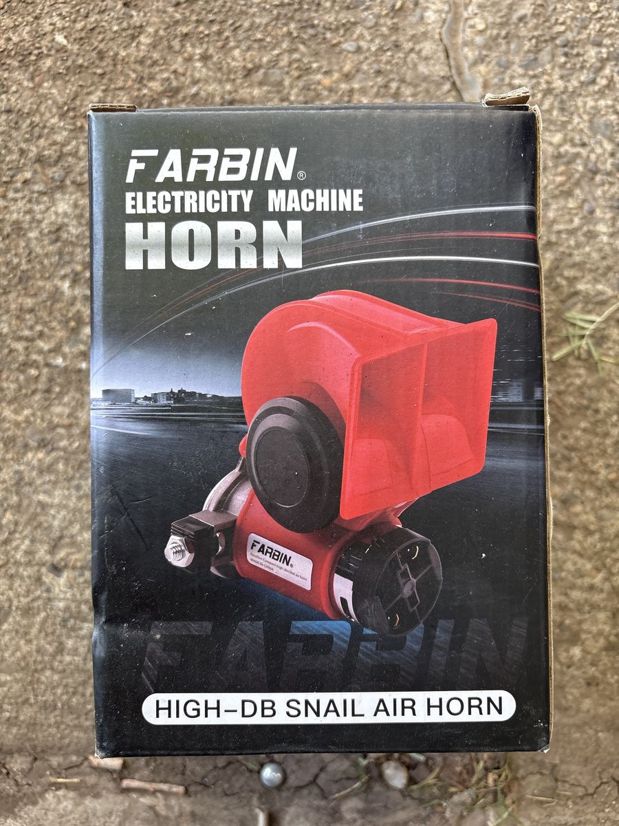 High DB Snail Air Horn - 12v Electric - 125DB (LOUD!) - New in Box