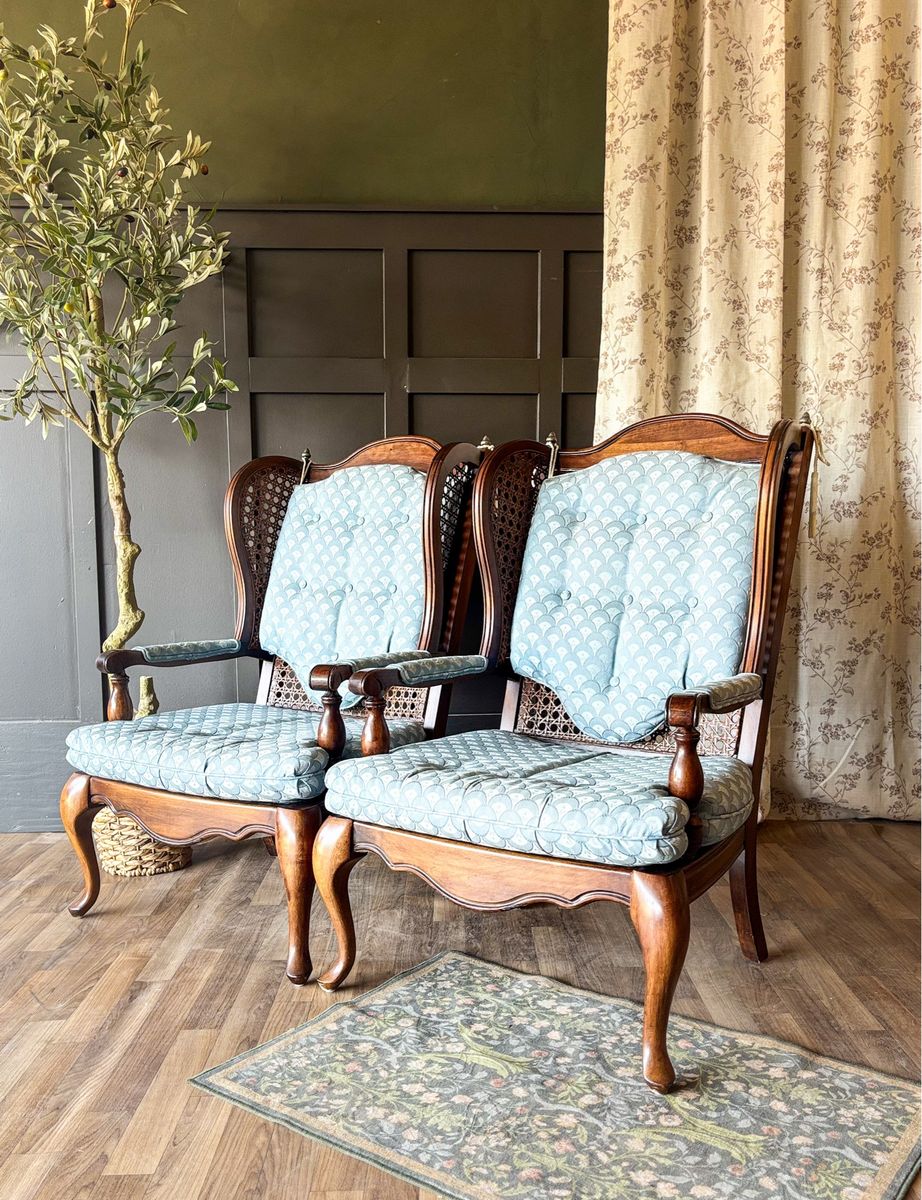 *FREE DELIVERY* Vintage Cane Back French Lounge Chairs