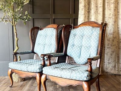 *FREE DELIVERY* Vintage Cane Back French Lounge Chairs