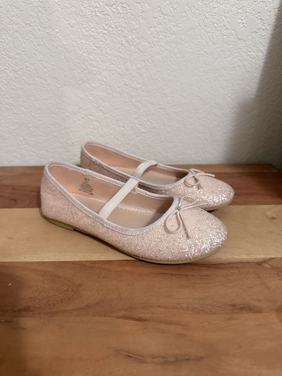 H&M Pink Glitter Mary Jane Ballet Flats Girls Size 1