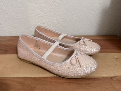 H&M Pink Glitter Mary Jane Ballet Flats Girls Size 1