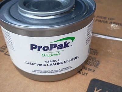 case of 24 4.5 hours great wic chafing dish fuel