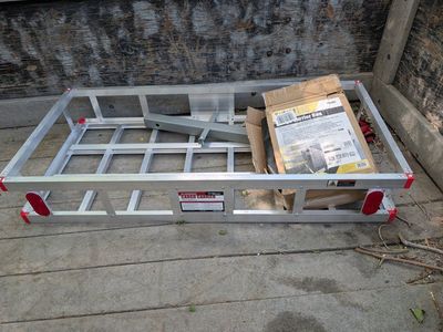 Haul-Master Aluminum Hitch-Mounted Cargo Carrier with Waterproof Bag