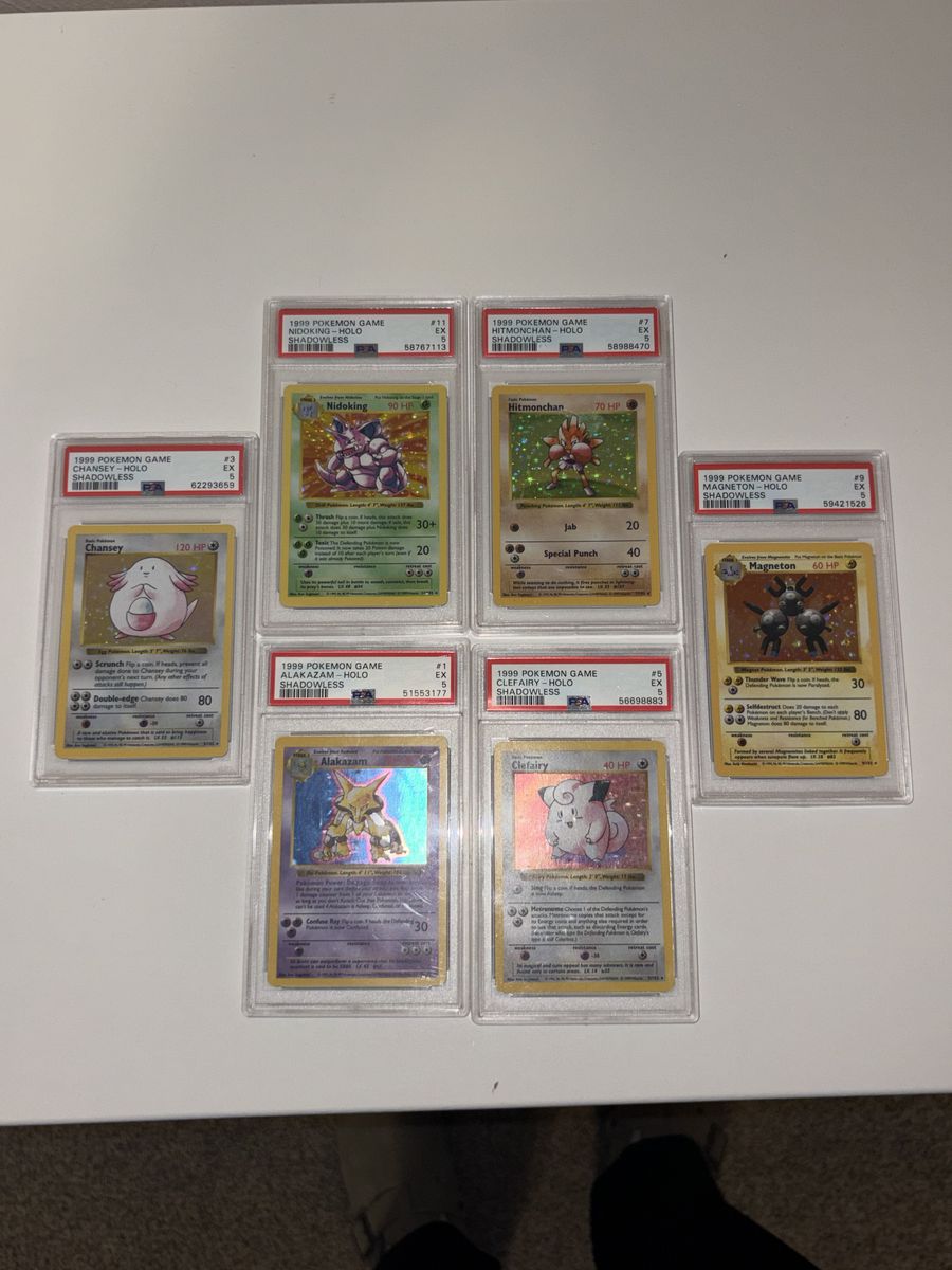 Pokemon PSA 5 Shadowless Lot