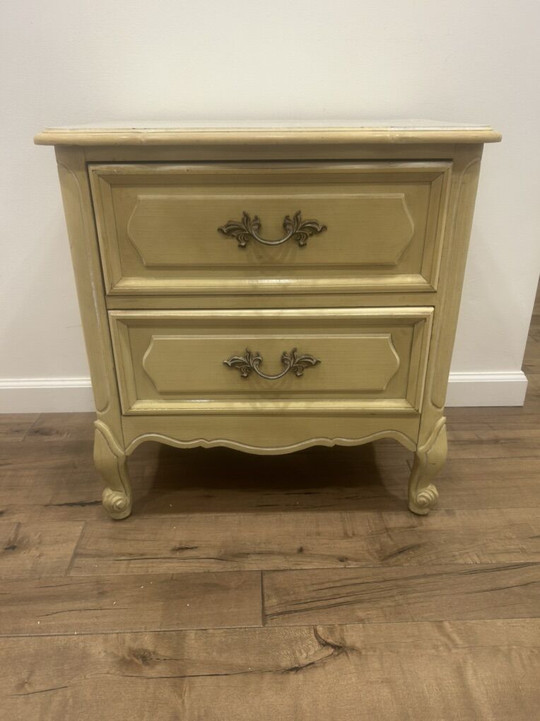 French ProvinciAl 2 Drawer Night Stand