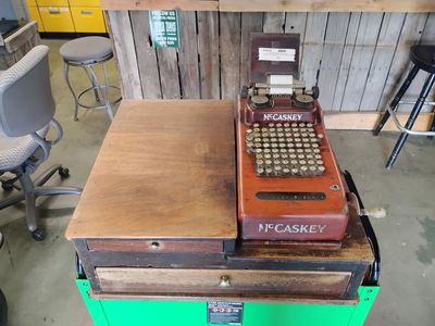 Vintage McCaskey Cash Register / Adding Machine Gas Station Register From the early 1920's