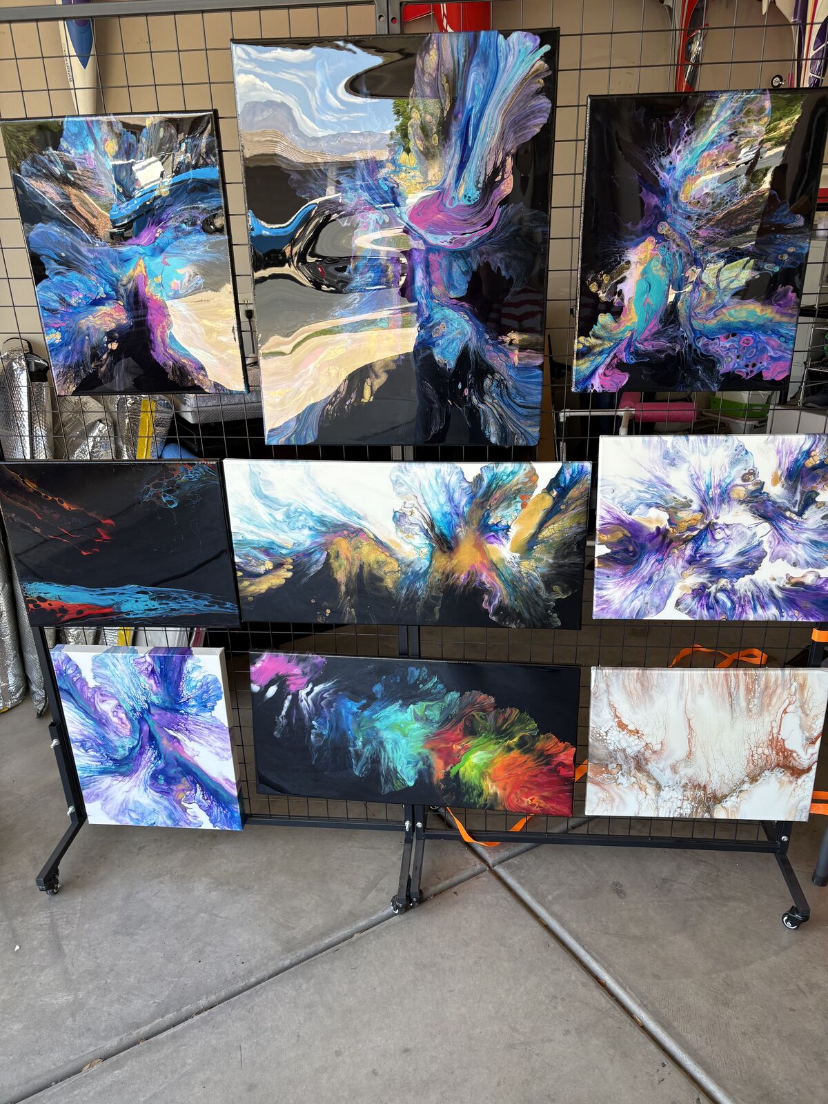 Acrylic Abstract Art on Canvas 16x20 - 15x30 - 30x24