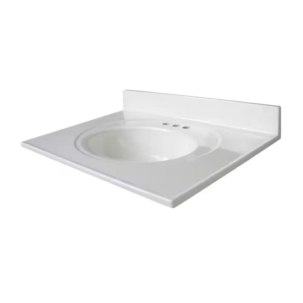 Newport 31 in Vanity Top w/ Integrated Sink, White