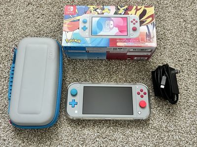 Nintendo Switch Lite Pokemon Zacian & Zamazenta Edition Console with Case & Charger