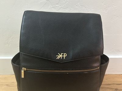 Freshly Picked Black Faux Leather Diaper Bag #1