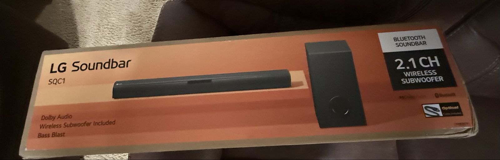 LG SQC1 2.1 Channel Bluetooth Soundbar with Wireless Subwoofer