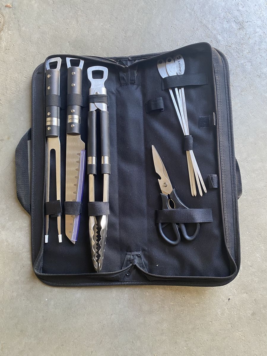 Cuisinart 12-Piece Grilling Tool Set with Storage Case - Used Condition
