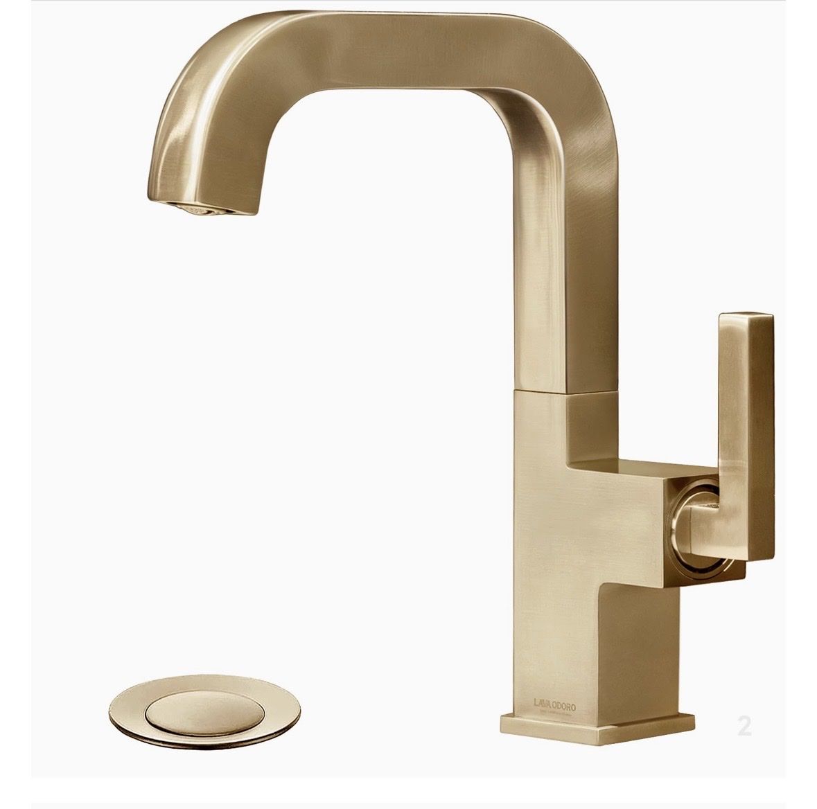 Brand New Lava Odoro Modern Bathroom Faucet in Champagne Gold