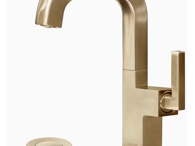 Brand New Lava Odoro Modern Bathroom Faucet in Champagne Gold