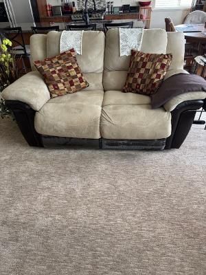 modern reclining loveseat