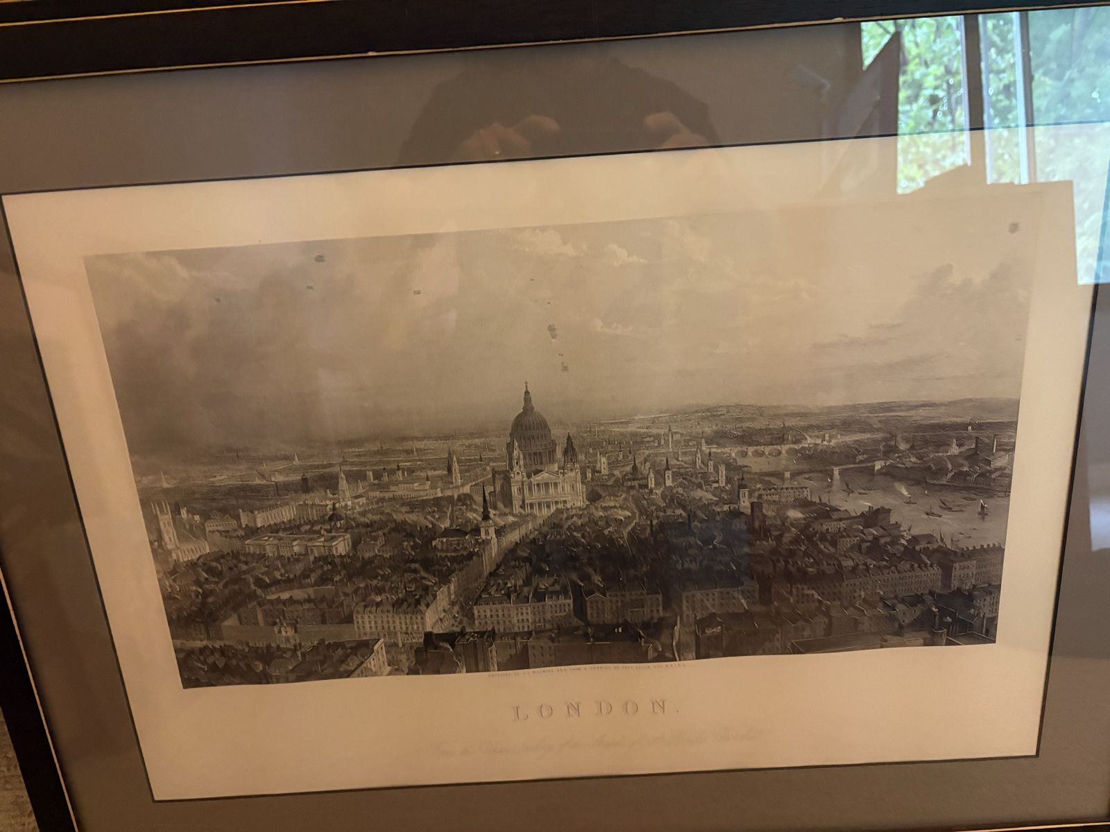 Late 1800’s print from engraving of London