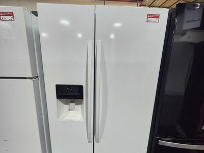NICE AMANA SIDE BY SIDE FRIDGE! WITH A FULL WARRANTY