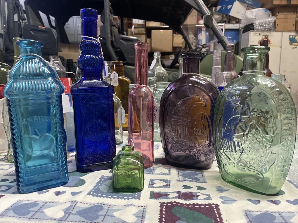7 Colorful Vintage Collectible Bottles