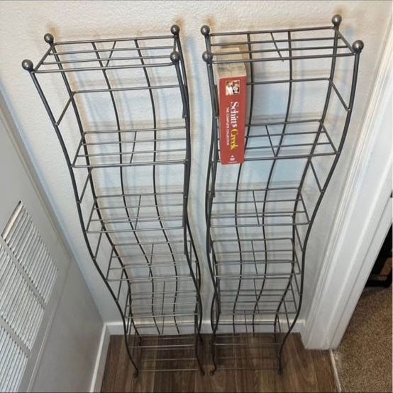 Vintage Wire Media Storage / Book Shelves Matching