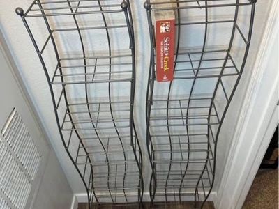 Vintage Wire Media Storage / Book Shelves Matching