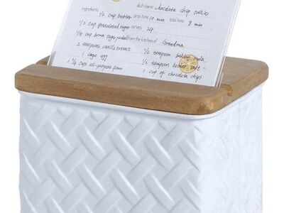 Cute metal recipe box