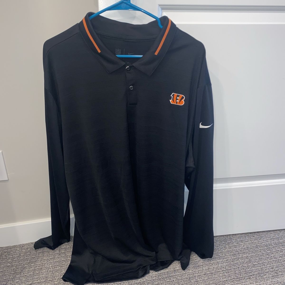 Men’s Nike NFL LS Polo - Bengals - XXL