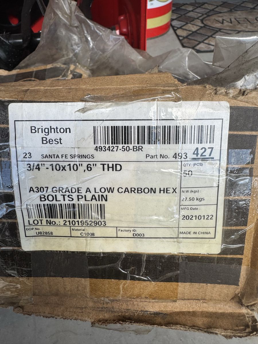 Assorted large bolts