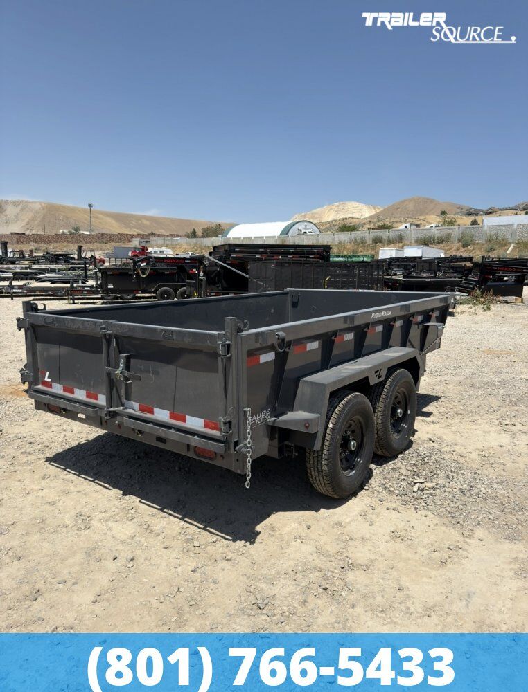 7x12 Lamar DL Dump Trailer - 24" Sides - 15.7K GVWR - 7 Gauge Floor, Scissor Hoist