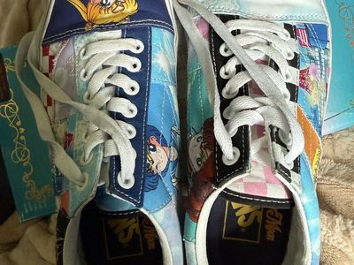 Sailor moon patch work vans