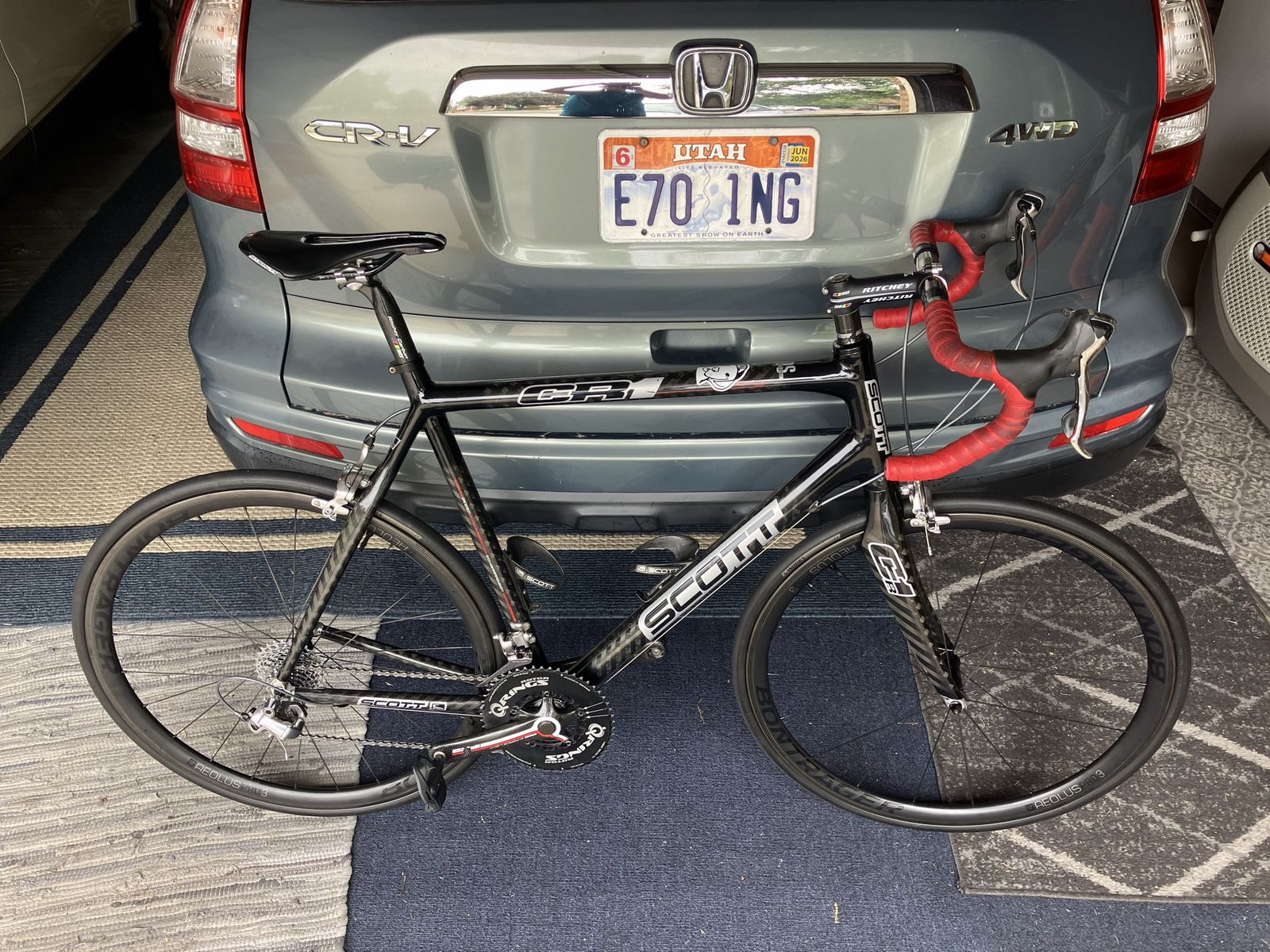 Scott CR1 Road Bike - Black/Red - High-Performance Carbon Fiber Frame