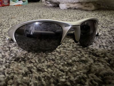*Great Condition* Vintage Oakley Half-Jacket Sports Sunglasses Silver (Sell or Trade)