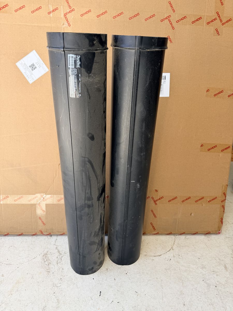 DuraVent DuraBlack 6DBK-TL 6" Diameter Telescoping Stovepipe - Black