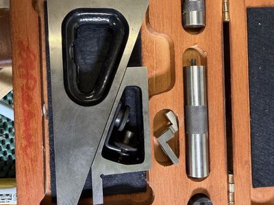 Vintage Starrett Precision Tool Set in Fitted Wooden Storage Case