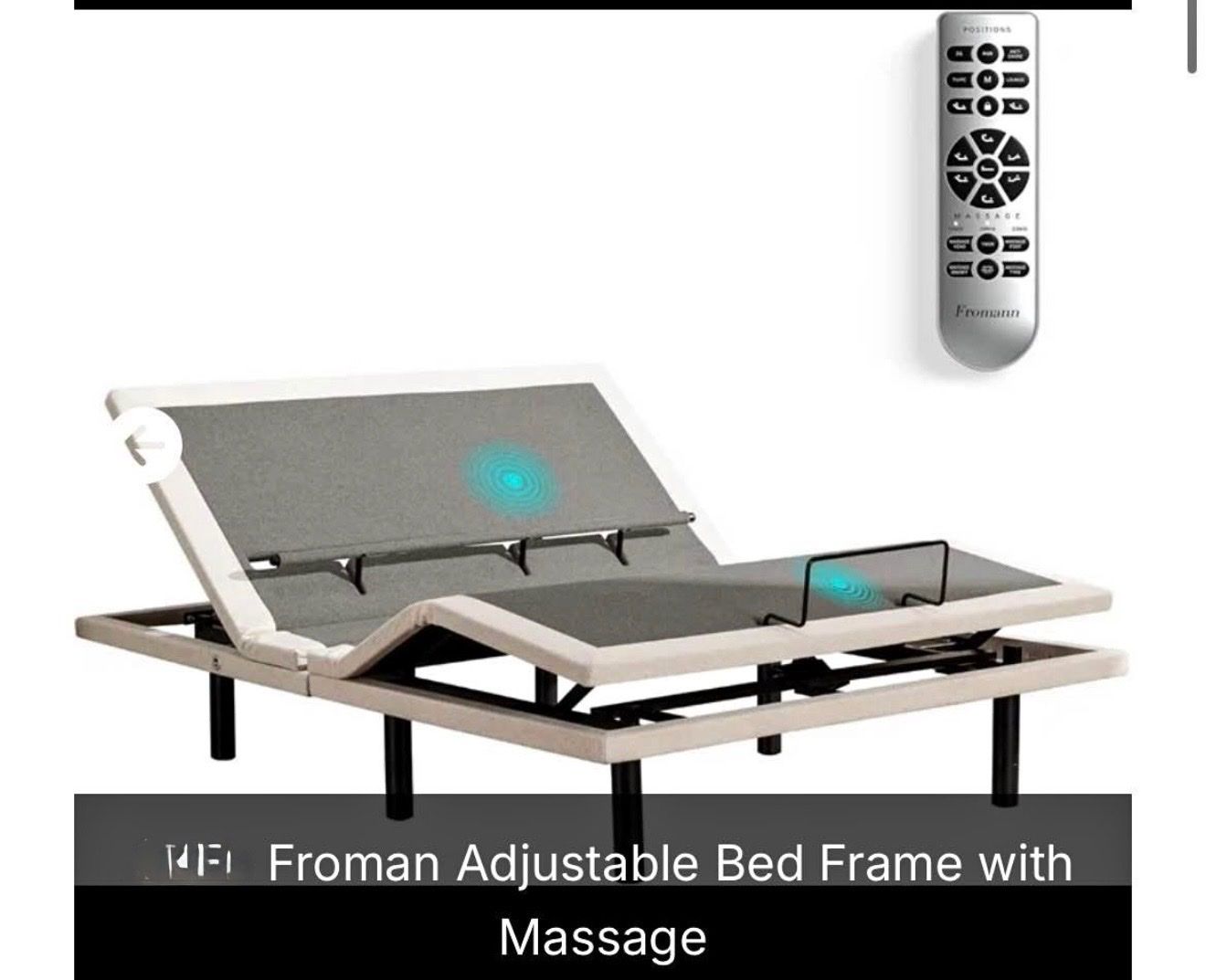 Is brand new Froman Adjustable Bed Frame with Massage and Wireless Remote