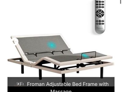 Is brand new Froman Adjustable Bed Frame with Massage and Wireless Remote