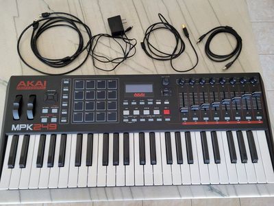 Akai Professional MPK249 MIDI Keyboard Controller - 49 Semi-Weighted Keys, Pads & Faders